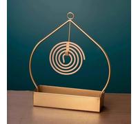 Porte-encens en métal à suspendre pour support mural, bobine de fer et brûleur pour support avec cendrier profond, forme créative de cœur et de forme ronde, décoration d'intérieur pour chambre à