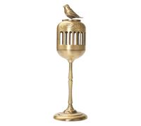 Porte-encens en métal, décoration de réolence en métal, brûleur d'aromathérapie en forme d'oiseau doré, décoration de bureau, centres de table de 16 cm pour yoga, méditation, spa et camping