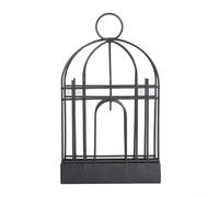 Porte-encens en métal en forme de cage à oiseaux, brûleur d'encens à suspendre avec boîte ignifuge, support en fer pour décoration d'intérieur, bohème créatif suspendu (noir)