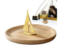 Porte-encens en pour l'extérieur - Support de jardin pour spirales anti-moustiques - Décoration de bateau avec support en bois pour piscine, terrasse, camping et excursions en randonnée