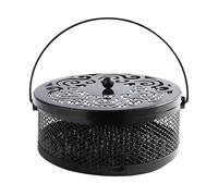 Porte-encens en pour spirales anti-moustiques - Porte-encens métallique avec couvercle - Avec couvercle de poignée - Pour décoration de salon, chambre à coucher