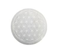 Porte-encens Fleur de Vie en Sélénite - Disque ø10cm
