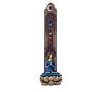 Porte-encens Horizontal en résine de Yoga Peint à la Main 3 x 5 x 29 cm