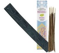 Porte-encens Kaya en pierre fleurs exotiques + Encens indien au Patchouli