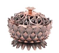 Porte-Encens Lotus Vintage, Porte-Encens Lotus en Laiton Mini Porte-Cône D'encens Support Encens Baton Brûleur D Encens Lotus Brûleur De Sauge pour Le Yoga Et La Méditation (Cuivre)