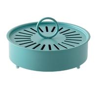 Porte-encens portable avec poignée et couvercle, rond pour la maison