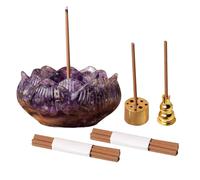 Porte-encens -, Porte-bâtons d'encens, Époxy en Pierre concassée | Bassin au trésor démagnétisant, Attrape-Cendres de Fleurs pour la méditation, décoration intérieure, aromathérapie