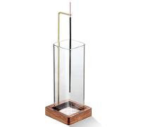 Porte-Encens Porte-Encens en Bois: YIDM Porte-Encens avec Attrape-Cendres en Verre détachable, Bruleur Encens en Laiton, Porte-Encens Multifonction en Bois pour Maison Bureau Yoga Salle