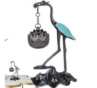 Porte-encens pour bâtonnets - Statue brûleur de fleurs, attrape-cendres charmant, pour yoga, décoration intérieure, méditation zen, accessoire parfumé d'ambiance, ornement en métal vintage, aromathe