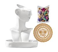 Porte-encens pour visage, porte-encens tête | Porte-encens avec statue demi-tête en céramique,Statue du visage Porte-encens reflux Décoration demi-tête pour cônes bâtons