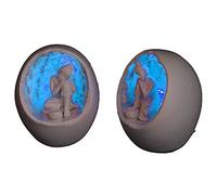 Porte encens rond bouddha thai avec led