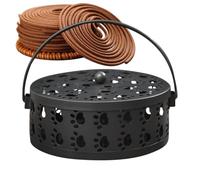Porte-Encens | Support de Bobine Anti-Dérapant Résistant à la Chaleur | Support Plateau à Découpe en Forme de Griffe de Chat pour Intérieur, Méditation, Yoga, Camping, Extérieur, Patio, Table et Spa
