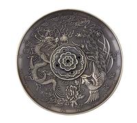 Porte Encens Vintage avec Récupérateur de Cendres Brûleur d'Encens Support Encens Alliage de Zinc Chinois Dragon Décoration pour Maison Salle Bureau Club Yoga FengShui (Bronce)