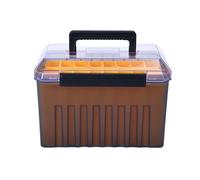 Porte-engleur à pêcheur - caisse de rangement compacte, caisse de pêche de voyage | Shelt Protective Shell Lightweight Practical Frame, Clear Top Opening with Pracesed pour les amateurs de plei