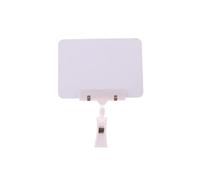 Porte-enseigne, Clips de signalisation 10 pièces, pinces d'affichage à Double tête for étiquettes prix, mémo fête fruits, marchandises supermarché, vente au détail(A6 white)