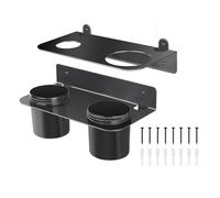 Porte-entonnoir mural robuste en acier au carbone de 4,3 à 7,4 cm à double trous amovibles pour huile carburants ateliers multi-tailles