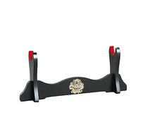Porte-épée, Noir Multicouche avec Flanelle de Protection Rouge et Motif de Dragon doré Exquis, Porte-épée Katana de samouraï Japonais Horizontal, Quatre Couches(Single Layer)