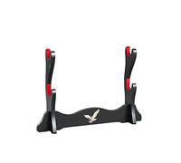 Porte-épée, simple, noir, multicouches, élégant, figurine d'aigle avec flanelle de protection rouge, support horizontal for décoration d'épée de samouraï japonais Katana, quatre couches(Double layer)