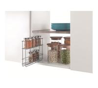 Metaltex Étagère à épices coulissante EASYFIX Sans perçage Polytherm antirouille 28x6x22 cm