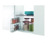 Metaltex Étagère à épices coulissante EASYFIX Sans perçage Polytherm antirouille 28x6x22 cm