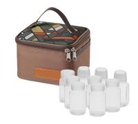 Porte-épices de voyage, saupoudreuse à épices de camping, distributeur d'épices portable pour le camping, support avec sac de rangement en tissu Oxford crypté 600D pour le camping, ensemble de pots à