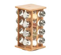 Porte-épices rotatif + 16 récipients, 30 cm, bambou, ZELLER