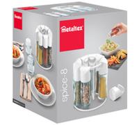 Porte-épices Spice 8, non garni, rond, blanc