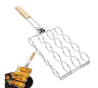 Porte-épis de maïs pour gril Ustensile cuisine pliable à la grillade | Support pour hot-dogs à griller Pour jardin, barbecue, camping, pique-nique, repas en extérieur, fête au bord de la piscine