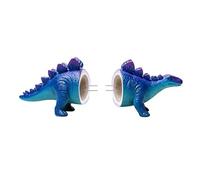 Porte-épis de maïs résistant à la chaleur, outil à brochettes en forme de dinosaure, 15 x 15 x 6 cm avec poignée, base de fourchette à double aiguille, fête, barbecue, pique-nique, cuisine en plein