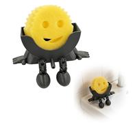 Porte-éponge amusant à suspendre avec une éponge Smiley, support d'éponge imprimé 3D avec drainage, joli support d'éponge imprimé 3D pour évier de cuisine, support Scrub Daddy, garde l'éponge sèche et
