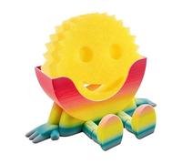 Porte-éponge amusant à suspendre avec une éponge Smiley, support d'éponge imprimé 3D avec drainage, joli support d'éponge imprimé 3D pour évier de cuisine, support Scrub Daddy, garde l'éponge sèche et