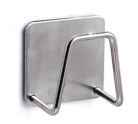 Porte-éponge Autocollant, Support pour Éponge de Cuisin en Acier Inoxydable, Porte Serviette Cuisine, Organisateur D'évier, Crochet Mural pour Cuisine et Salle de Bain (argent)