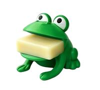 Porte-éponge Avec Égouttoir Grenouille Dégradable Imprimée En 3D Avec Trous | Porte-Éponge Rigolo Pour Torchons Lingettes Bain Tampons À Récurer Salle De Bain Dortoir Hôtel