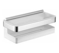 Porte-éponge avec raclette intégrée série MOLL - Finition : Chromé / Blanc KEUCO Blanc G