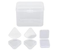 Porte-éponge Bouffante de Maquillage, étui Transparent de différentes Formes, conteneur de Protection Portable étanche, 4 pièces