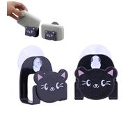 Porte - éponge de cuisine, 2pcs porte eponge evier cuisine, mignon chat en forme de robinet porte, savon douche aspirateur organisateur évier de cuisine ventouse panier en forme de porte - éponge
