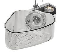 Porte-éponge de cuisine - Porte-éponge d'angle pour évier | Panier de rangement à ventouse pour la maison, la salle de bain, la douche, la ferme, le dortoir, l'appartement, le robinet pour chiffons