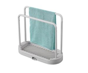 Porte-éponge De Cuisine - Support De Chiffon Détachable Pour L'évier De Cuisine | Évier Caddy Sponge Support Avec Plateau De Drainage | Organisateur De Haillons À Vaisselle, Pinceaux, Épurateurs | Éco