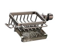 Porte-éponge de l'évier - panier de rangement du robinet, étagère de rack de puits d'argent | Robinets magnétiques Mount Sponges Caddy, distributeur de savon sans glissement, Organisateur de Scurpor D
