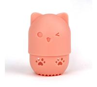 Porte-Éponge De Maquillage En Silicone,Bouffée De Poudre Nettoyante,Étui De Séchage Aux ?ufs,Mélangeur De Maquillage Portable,Bouffée De Cosmétiques Pour Le Visage - Type Lht Orange Hold