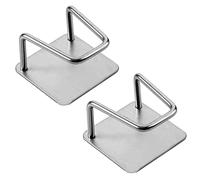 Porte-éponge En Acier Inoxydable Auto-adhésif Évier Bien Rangé Avec Une Ventouse Pour L'évier De Cuisine 2 Pcs