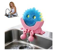 Porte-éponge imprimé 3D pour Scrub, Daddy, support d'éponge amusant avec drainage pour évier de cuisine, accessoires de désencombrement, gadgets de désencombrement (rose)