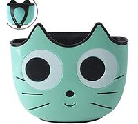 Porte-éponge, NALCY Panier d'évier à Suspendre, Suspendus Paniers Égouttoir Rack Panier Suspendu Organisateur D'évier en Plastique Motif Chat de Dessin animé Vert pour Cuisine Salle de Bain