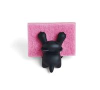 OTOTO Porte-éponge à récurer pour évier de Cuisine - Porte-éponge de Cuisine Chat Gris - Passe au Lave-Vaisselle - Antirouille - 9,9 x 7,9 x 9,9 cm