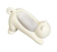 Porte-éponge pour Chat, Porte-Savon en céramique pour Chat - Support de Barre de Savon de Salle de Bains | Plat de Barre de Savon en céramique pour Chat, récipient à Savon pour Chat, Porte-Savon à la