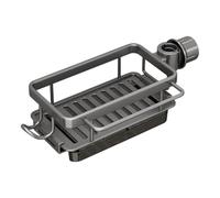 Porte-éponge pour évier cuisine Rack Rangement Robuste Avec Égouttoir Et | Porte-Éponge Évier Organisateur Cuisine Pour Savon Brosse Grattoir Torchon Foyer Cellier Salle De Bain Robinet Gris à gauche