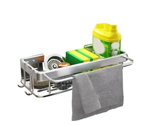 Porte-éponge pour évier de cuisine - Égouttoir - Accessoires de maison | Porte-éponge sans perçage pour évier Accessoires de maison pour cuisine, salle de bain, balcon, éponges, lingettes