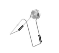 Porte-éponge pour évier de cuisine en acier inoxydable durable installation facile adhésif magnétique support éponge pour évier bord rond argent 6 x 3 x 6 cm