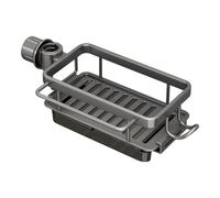 Porte-Éponge Pour Évier De Cuisine Rangement antirouille compact sans | Rangement Brosse Évier Cuisine Pour Savon Brosse Grattoir Torchon Foyer Cellier Salle De Bain Robinet Gris à droite