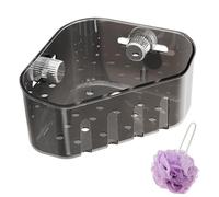 Porte-éponge pour évier | Panier de drainage avec porte-éponge pour évier de cuisine | Étagère de rangement avec drainage et passoire d'angle pour articles de nettoyage et de toilette